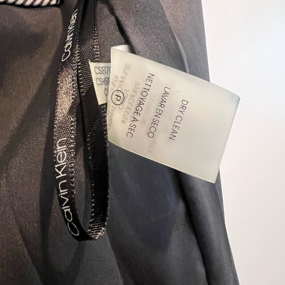 Calvin Klein Womens Dark Gray Suit Career Pencil Skirt Vented Stretch Size 2 - Picture 9 of 9